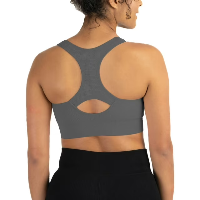 Member’s Mark Seamless Racerback Sports Bra Size XXL Charcoal