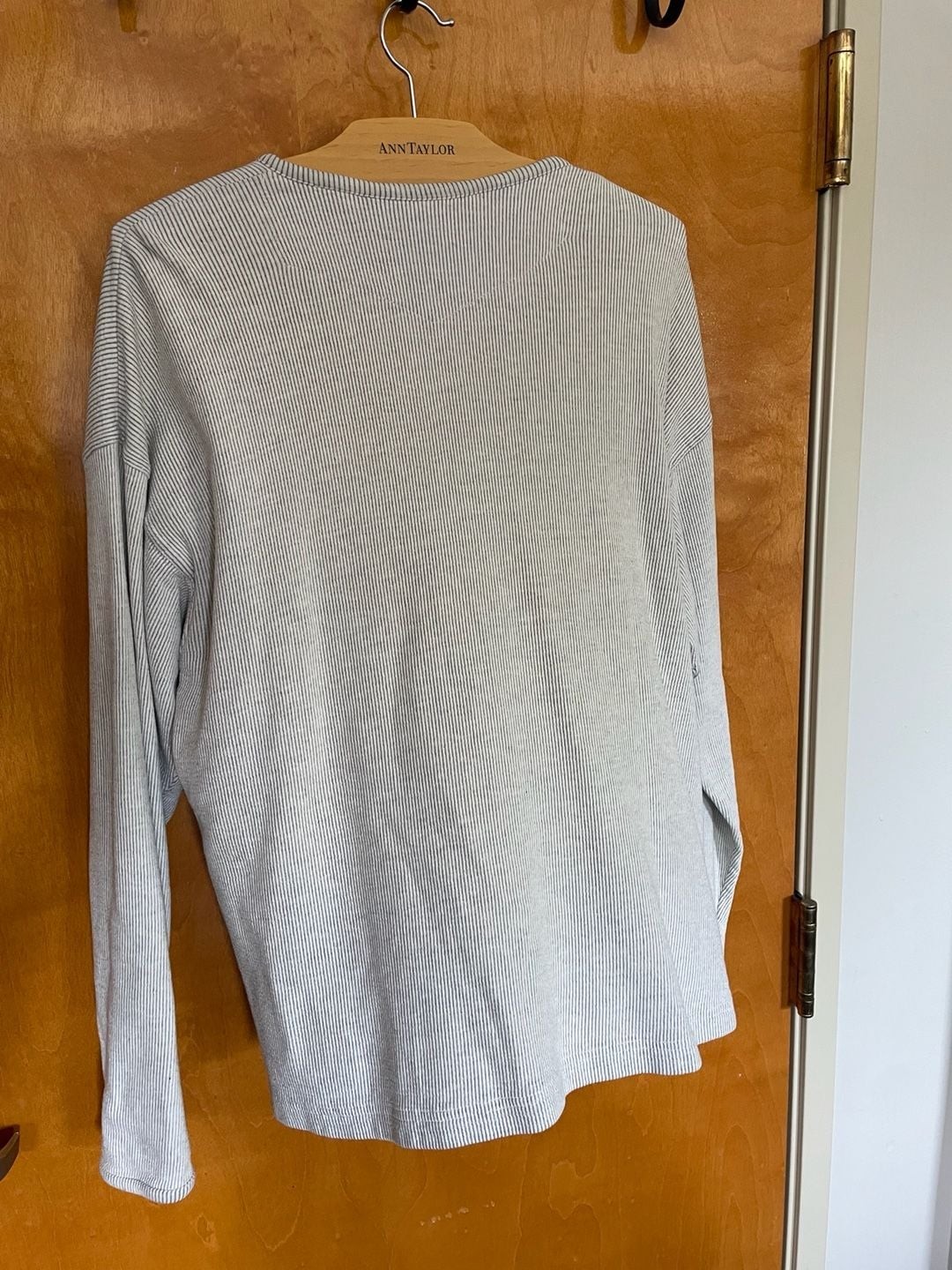 New River Co. Striped Ribbed Knit Henley Long Sleeve Shirt