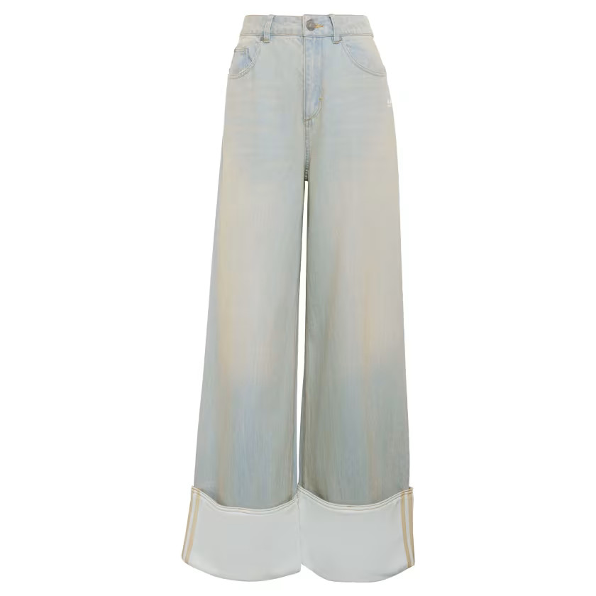 adidas women VINTAGE WIDE LEG JEANS
