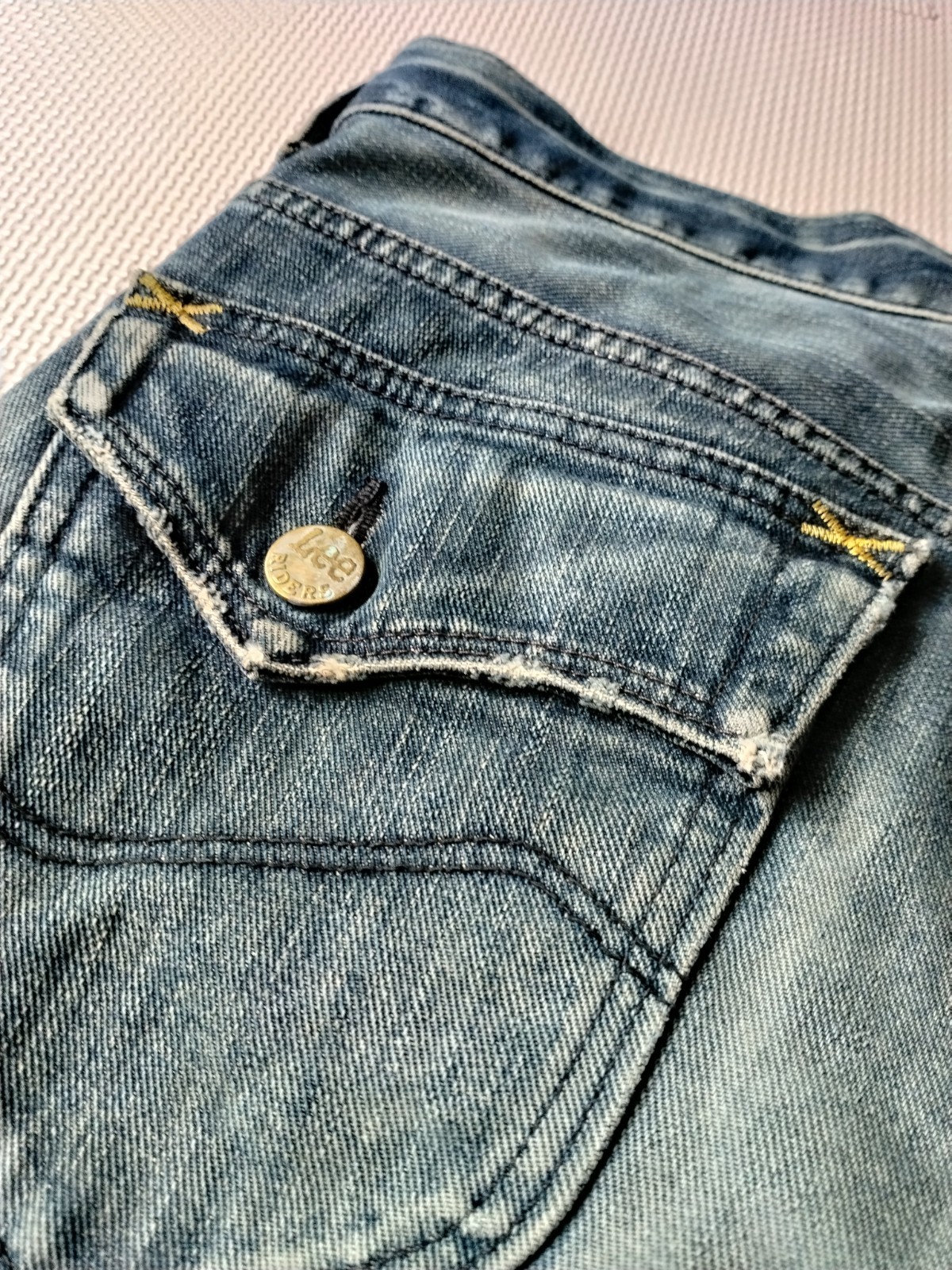 Lee Riders Gold Label LM2205 Bootcut Flare Denim Jeans Distressed Made In Japan