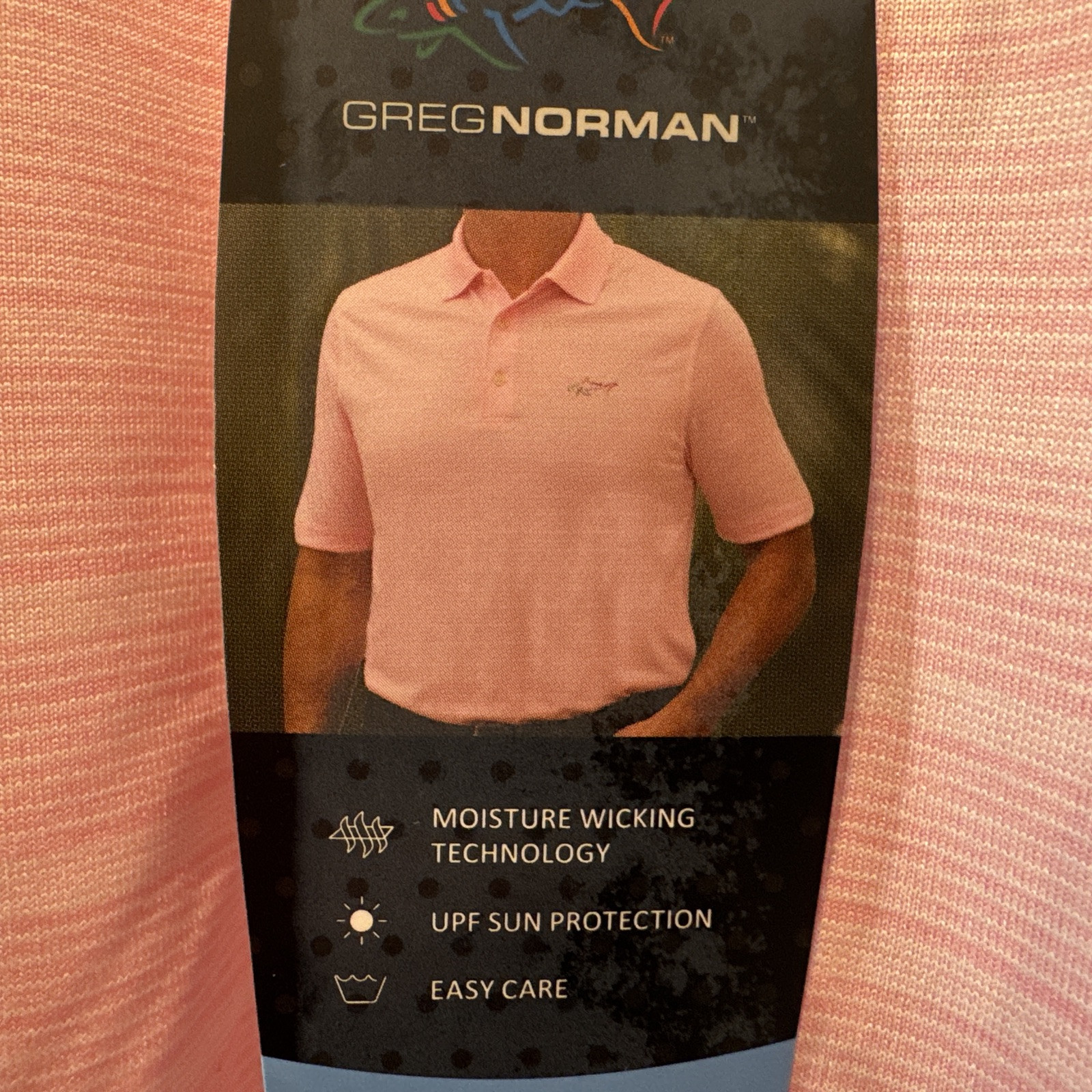 Greg Norman Play Dry Polo – Pink , Large Golf Shirt NWT