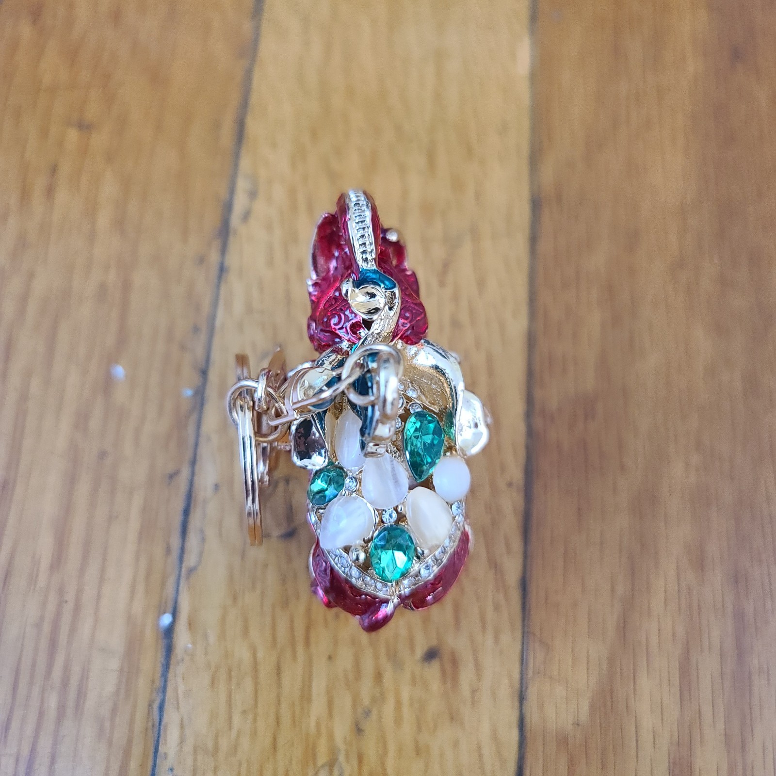 3D Cute Crystal Opal Elephant Pendant KeyChain Handbag Keyring Unisex Gift