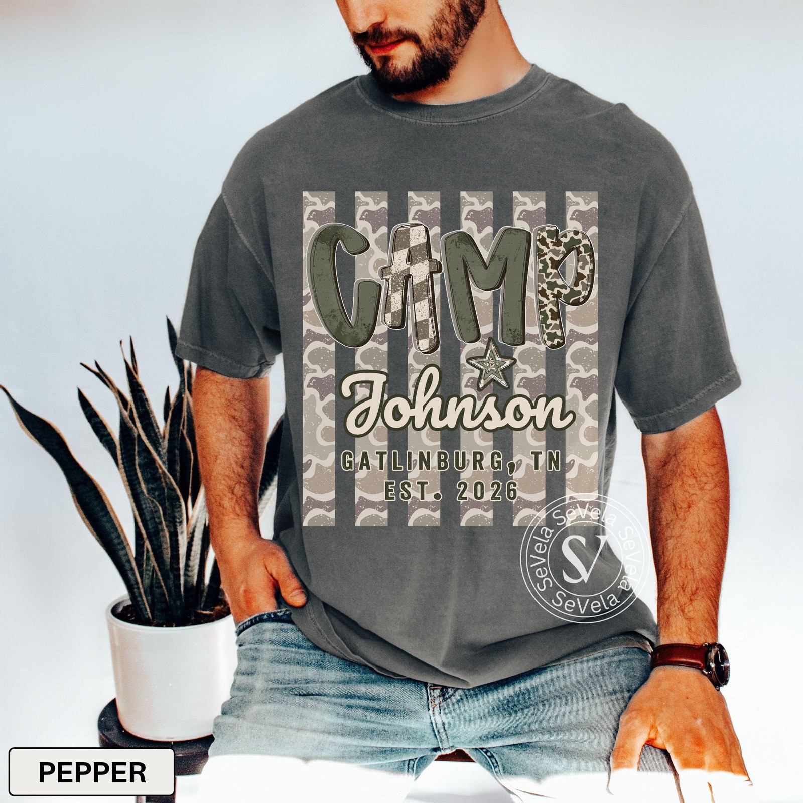 Custom Family Camping Shirt Matching Camo Camp Tshirt Adventure Tee