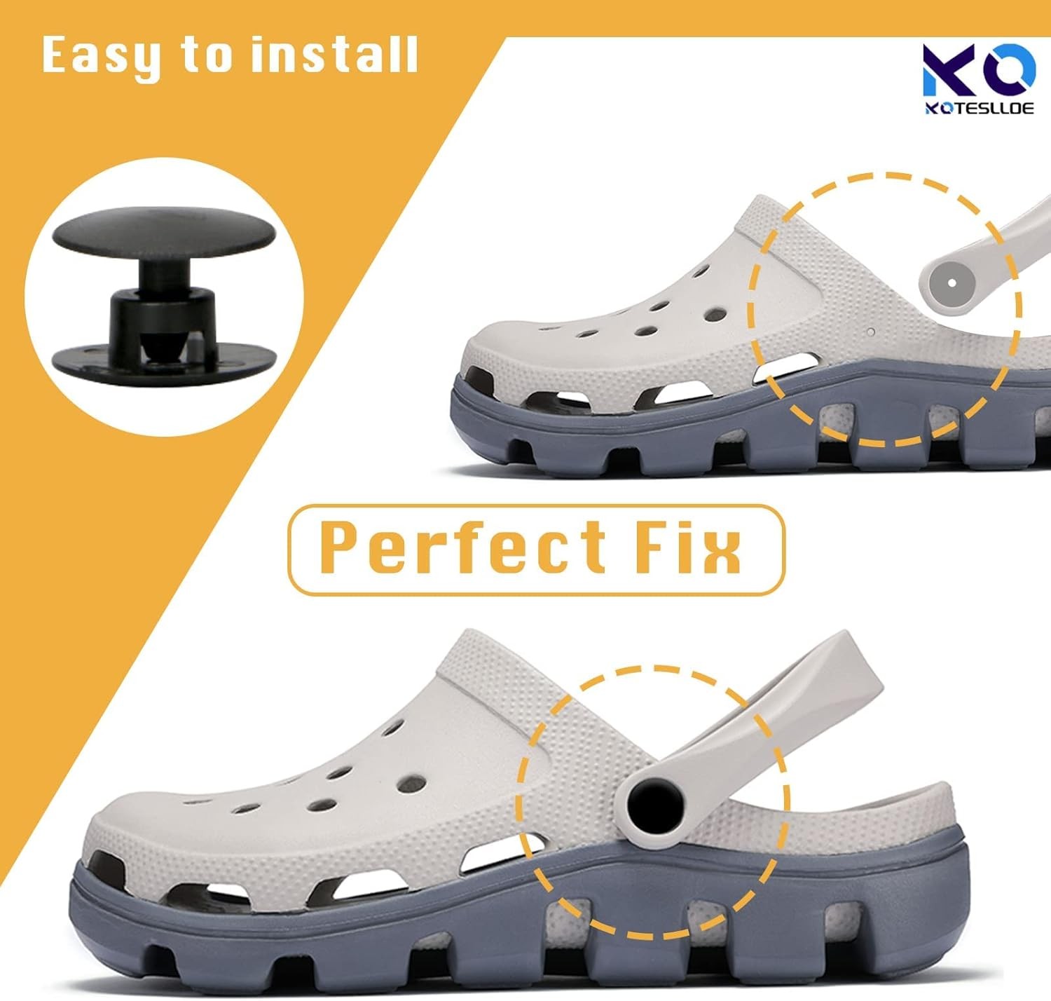 8 Sets Crocs Replacement Rivets Parts for Crocs