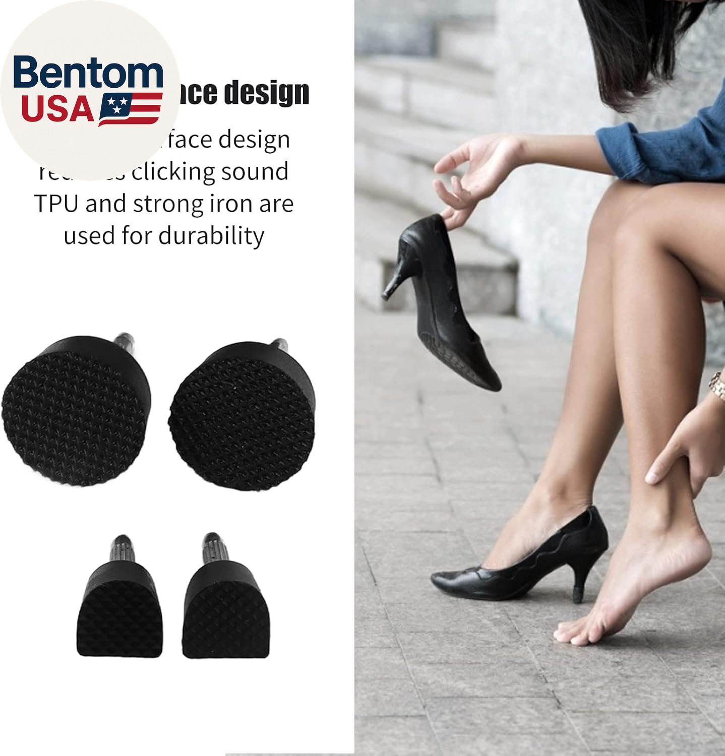 Shoe Repair Kit, 80Pcs High Heel Tips Shoes Replacement Tap Caps Boot Heel Repai
