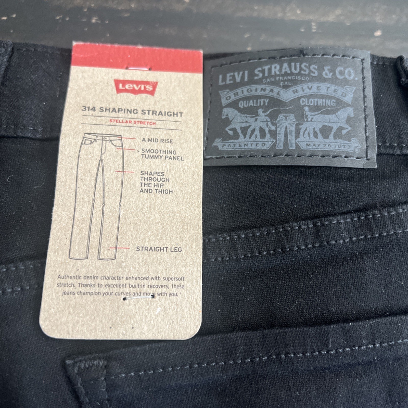 Levi’s Women’s 314 Shaping Straight Mid-Rise Stretch Denim Jean Size 6 28×32