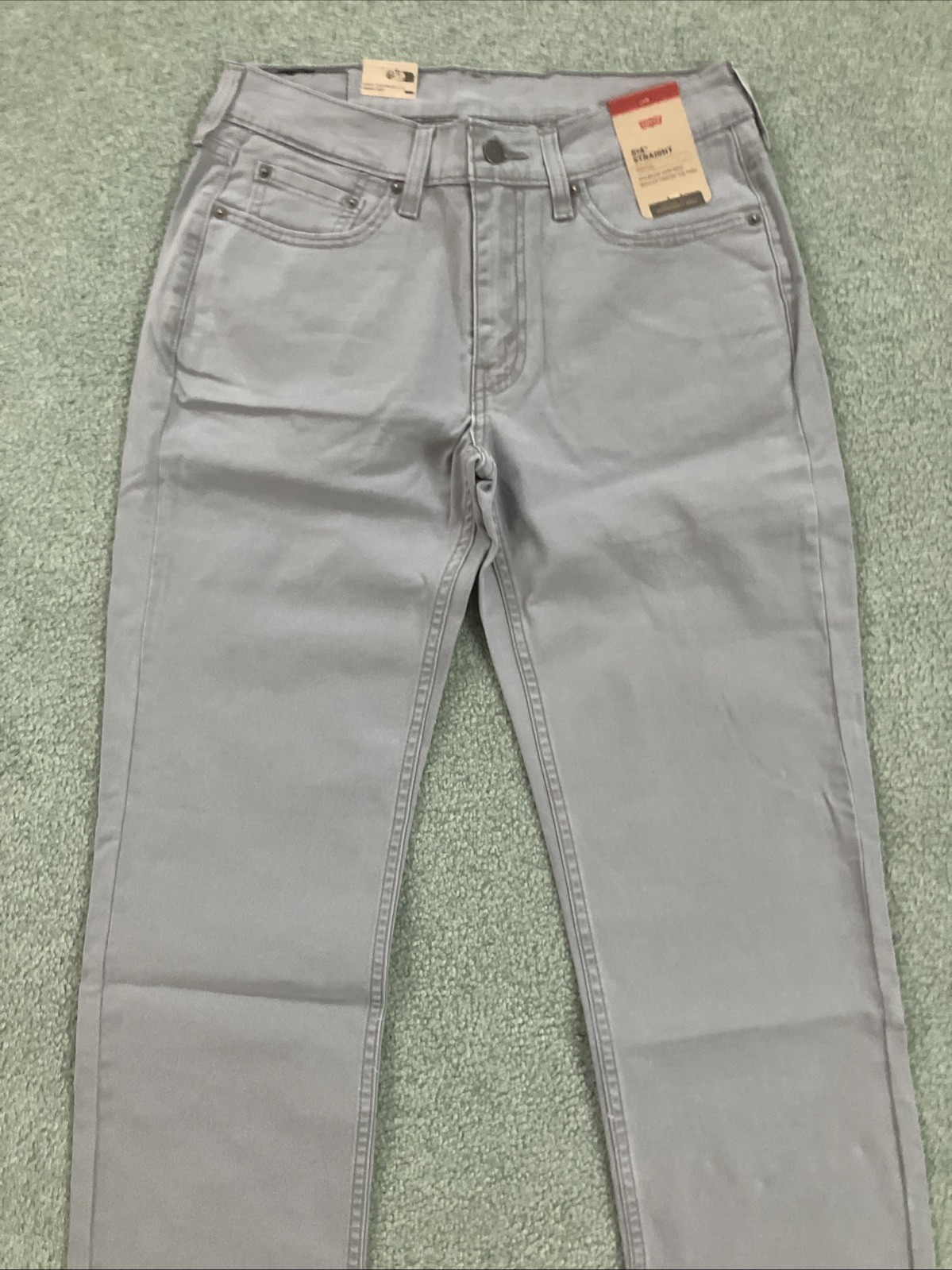 NWT Men’s Levi’s 514 Straight Fit Stretch Sharkskin Gray Pants Size 30”x32”