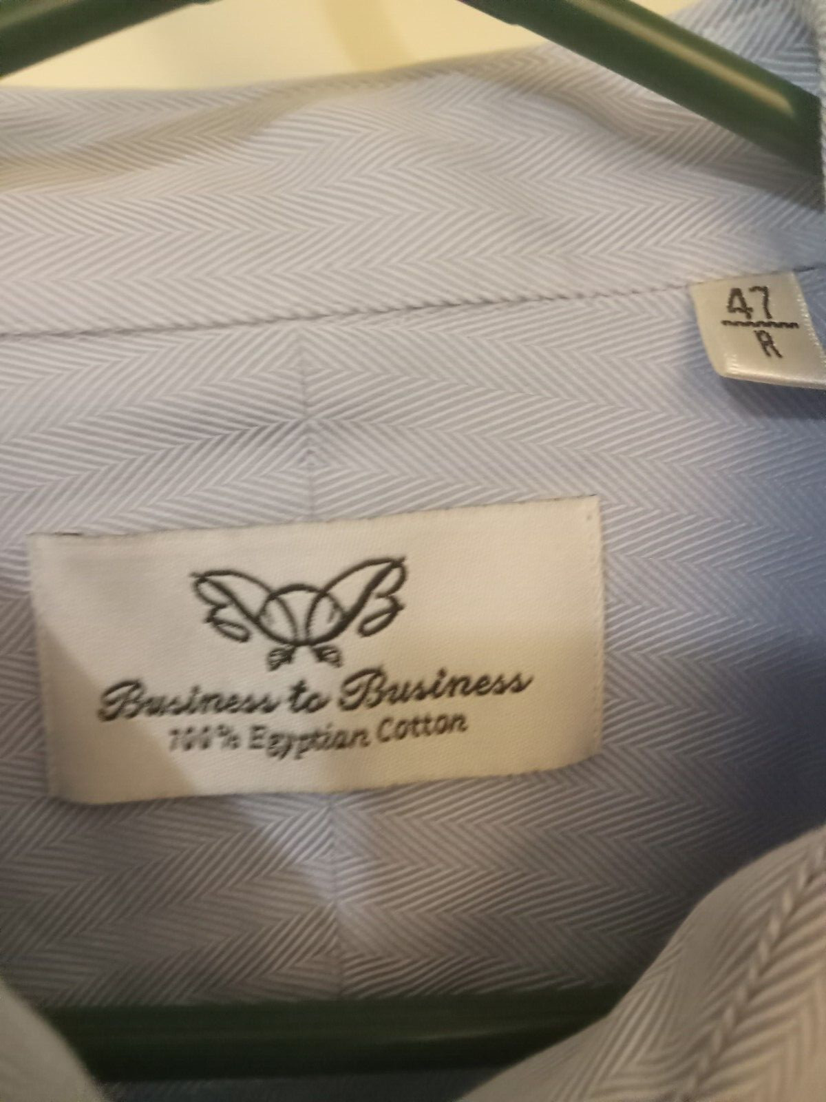Business to Business Dress Shirt 47R Light Blue