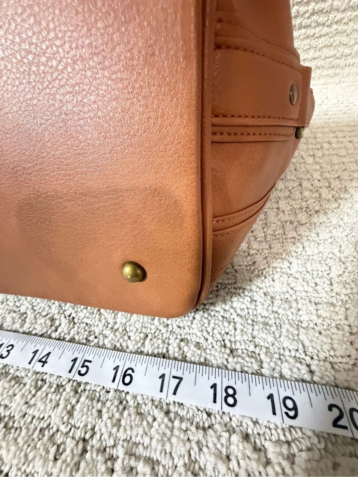 KAPSTON tan synthetic leather Cribl weekender duffel bag