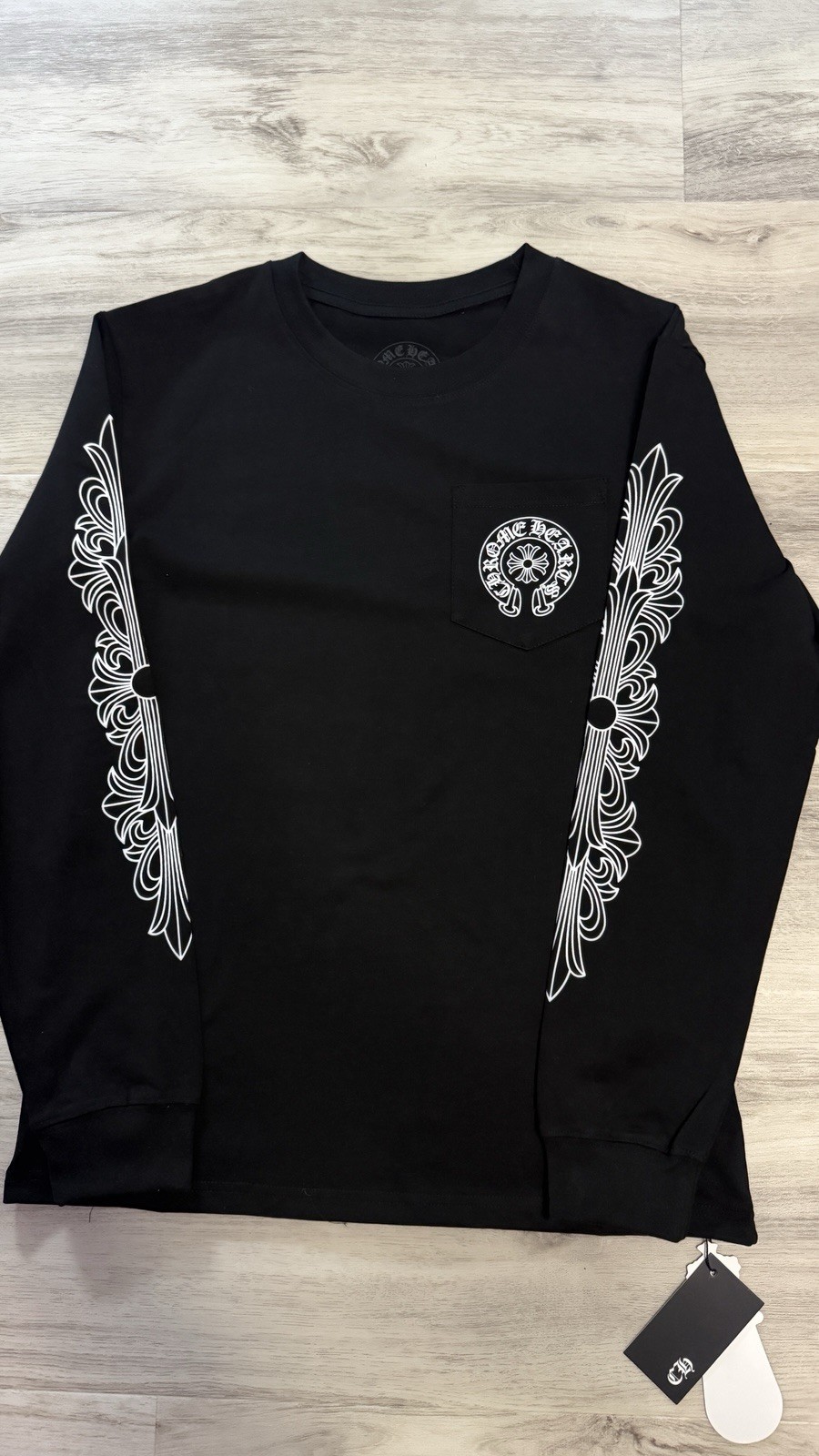 Chrome Hearts Men’s M Black Crewneck Pullover Sweatshirt LA Graphic Logo