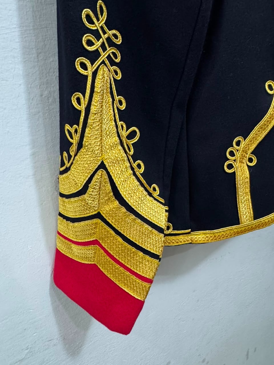 Black Hussar Military Band Jacket Gold Braid Napoleonic Parade Uniform Coat Slim