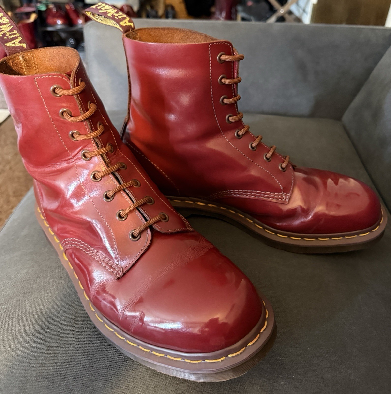 Dr. Martens Modern Vintage Made In England 1460 Red US 13, UK 12. MIE!!