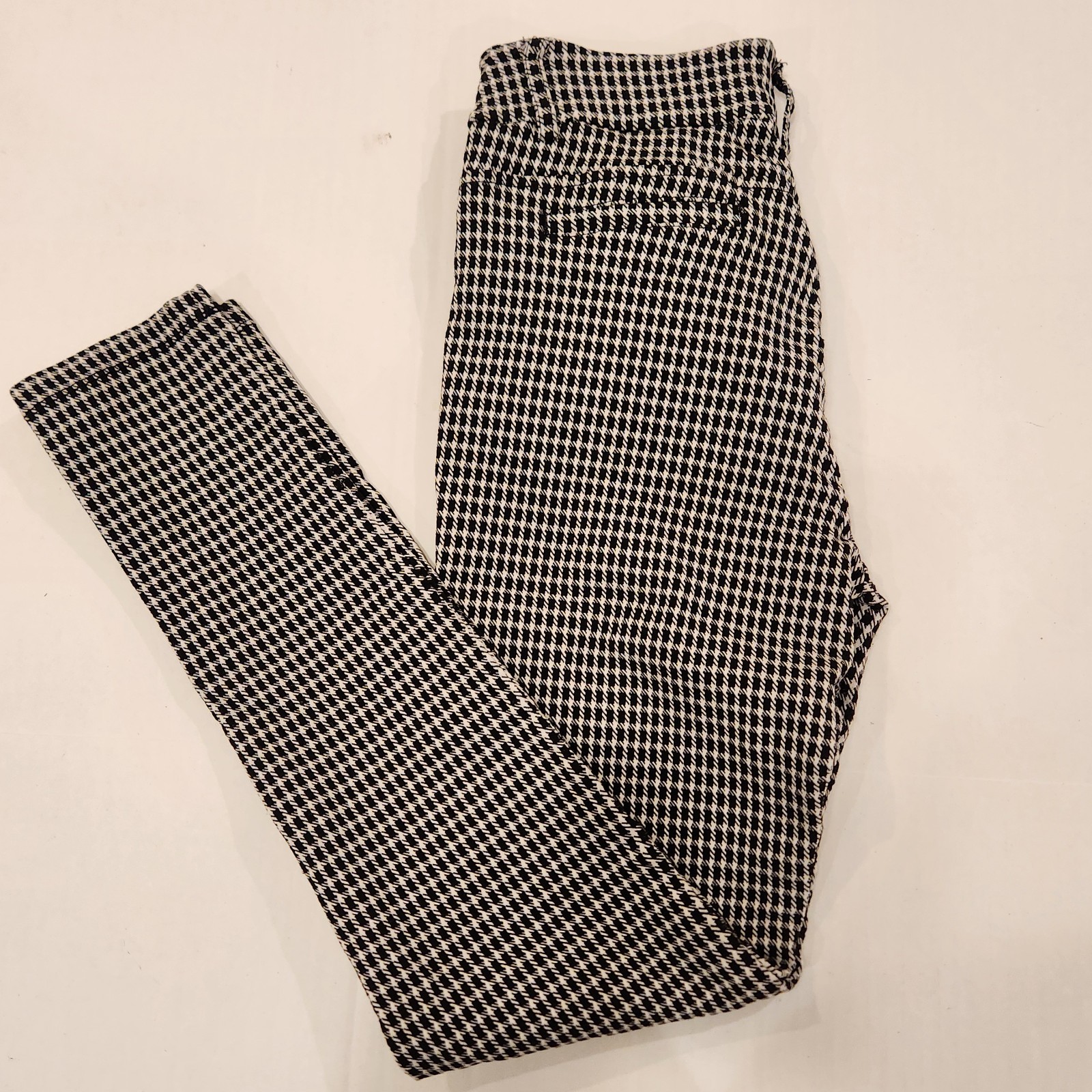 Chocolate USA Pants Women’s Large Black Checkered Stretch Ankle