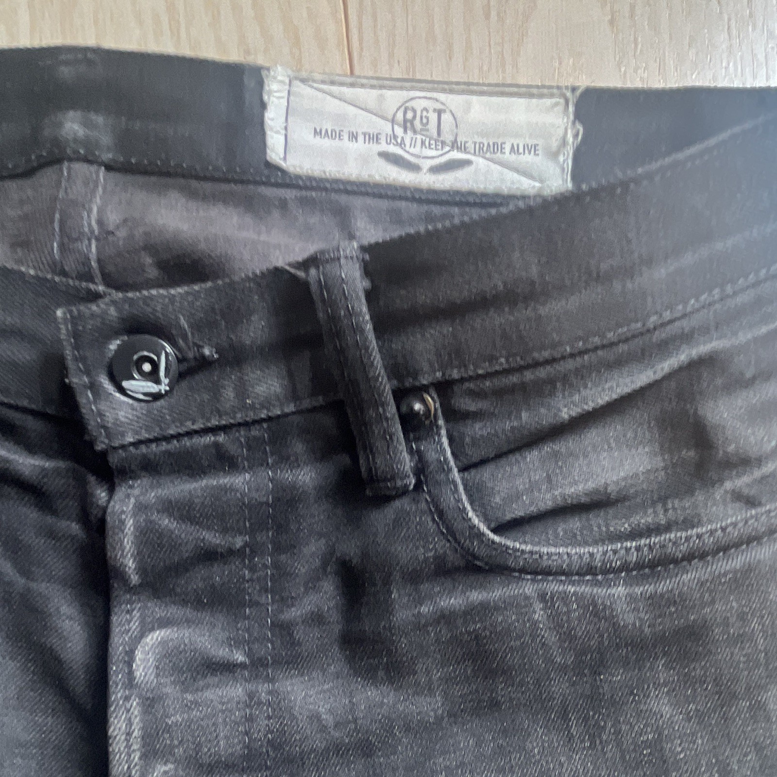 Rogue Territory SK Men’s Black Dark Wash Denim Skinny selvedge Jeans 31