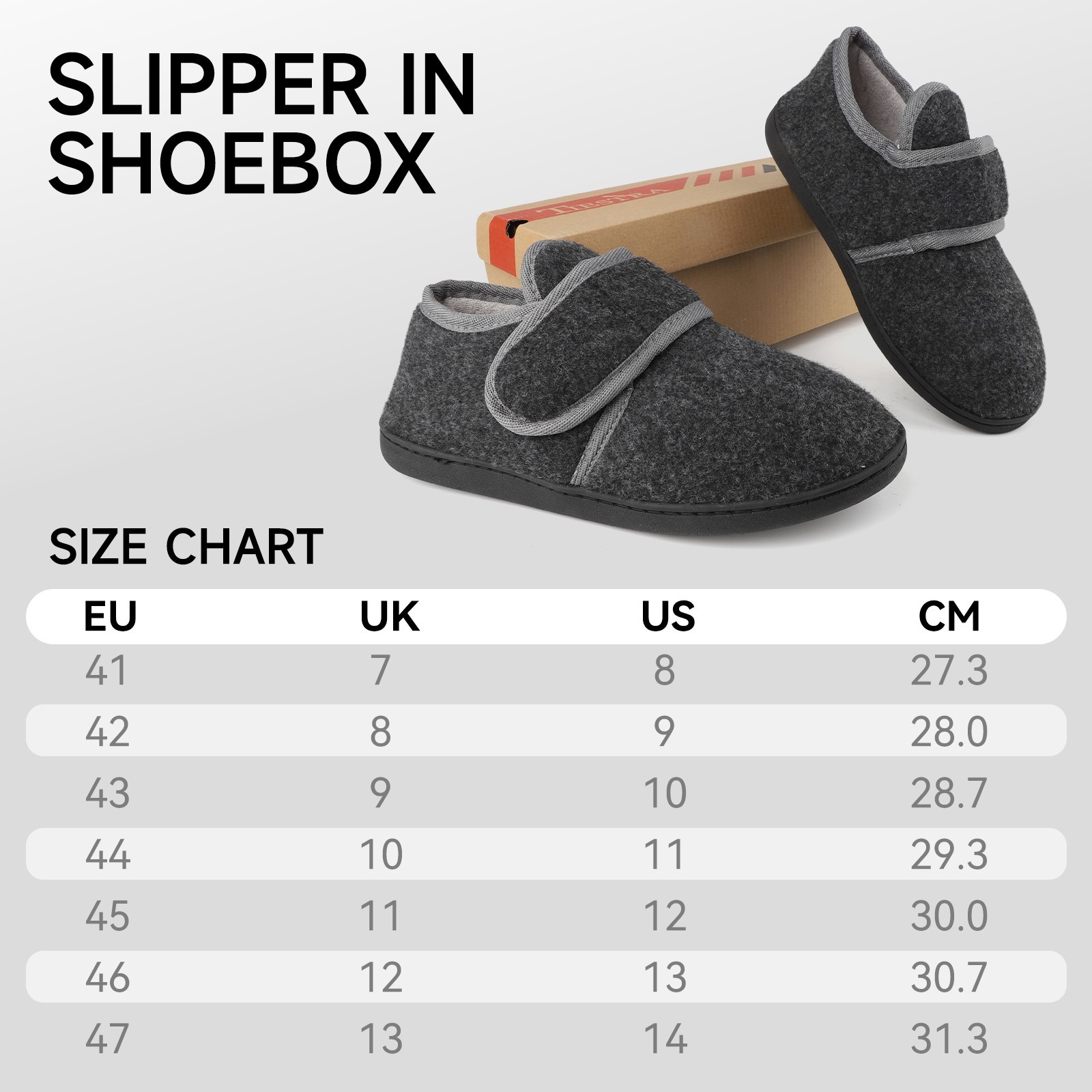 Mens Winter Warm Cozy Slippers Diabetic Edema Swollen Indoor Outdoor House Shoes
