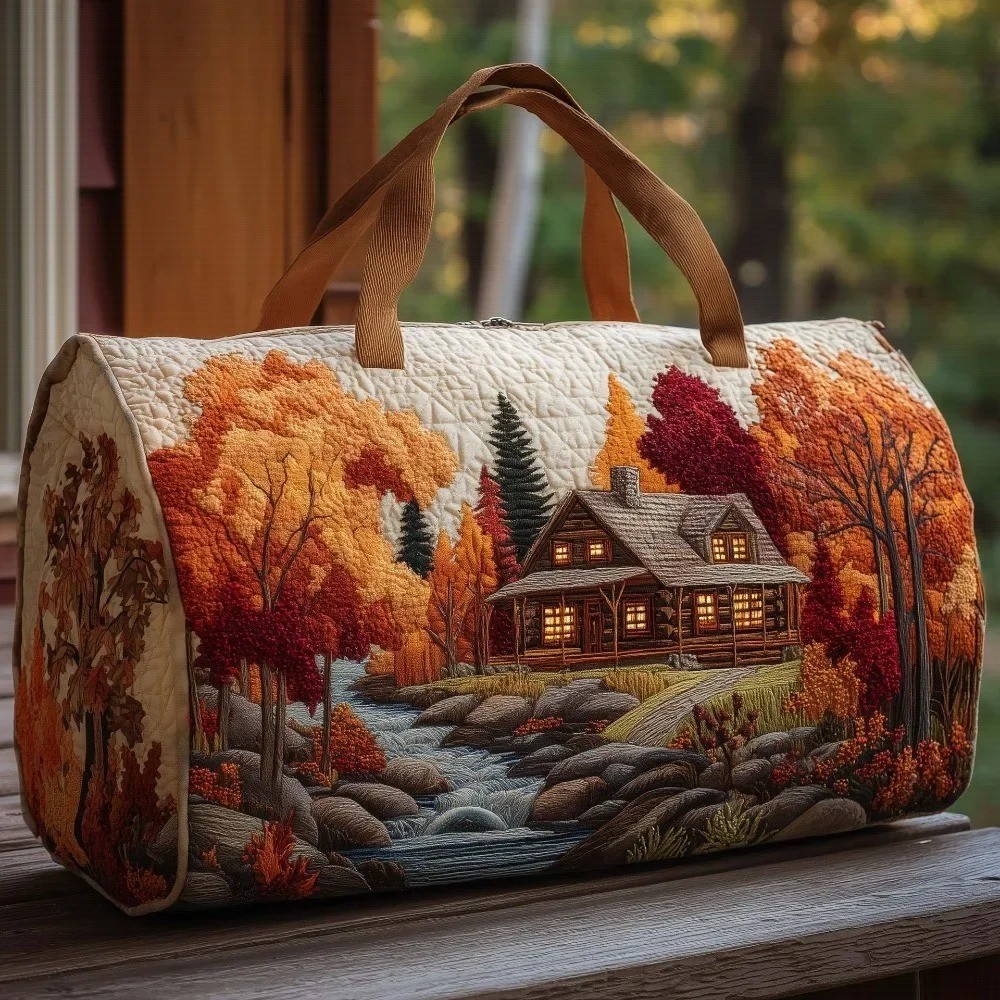 Adjustable Strap Quilted Duffle Bag Large Capacity 3D Quilting Craft Travel