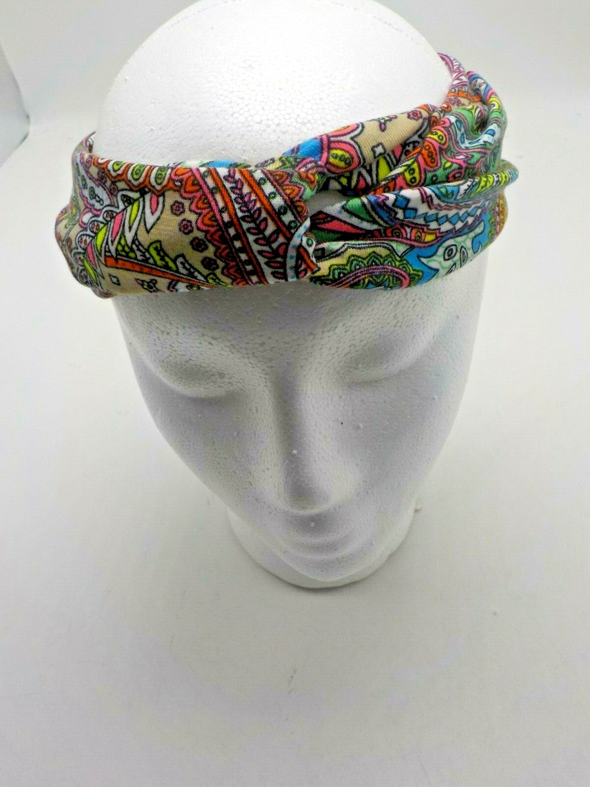 Women’s Soft Wide Sports Yoga Headband Stretch Elastic Back Boho Paisley