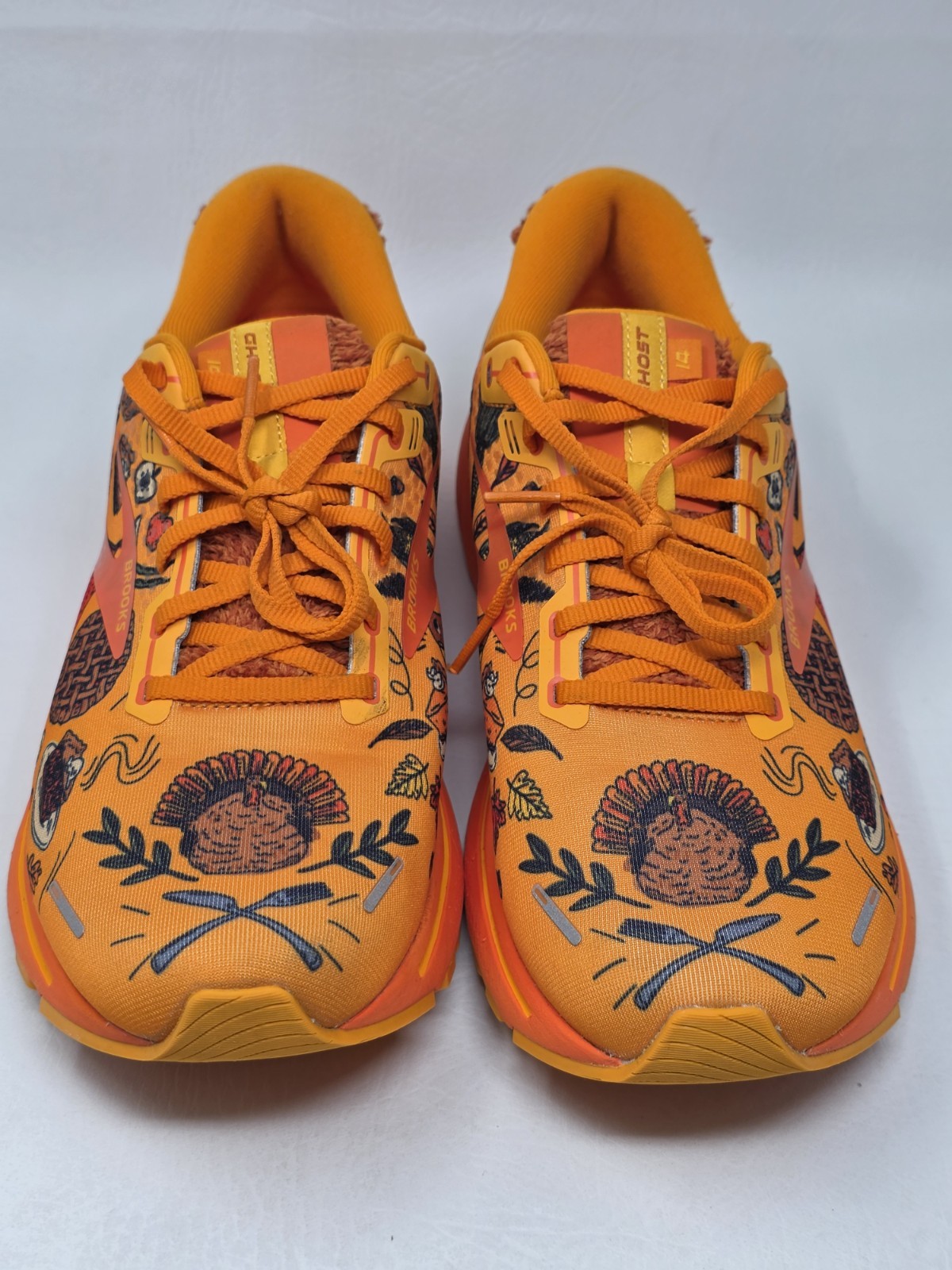 Brooks Ghost 14 Happy Trot Shoes Men’s Size 11.5 Orange Thanksgiving Pre-owned