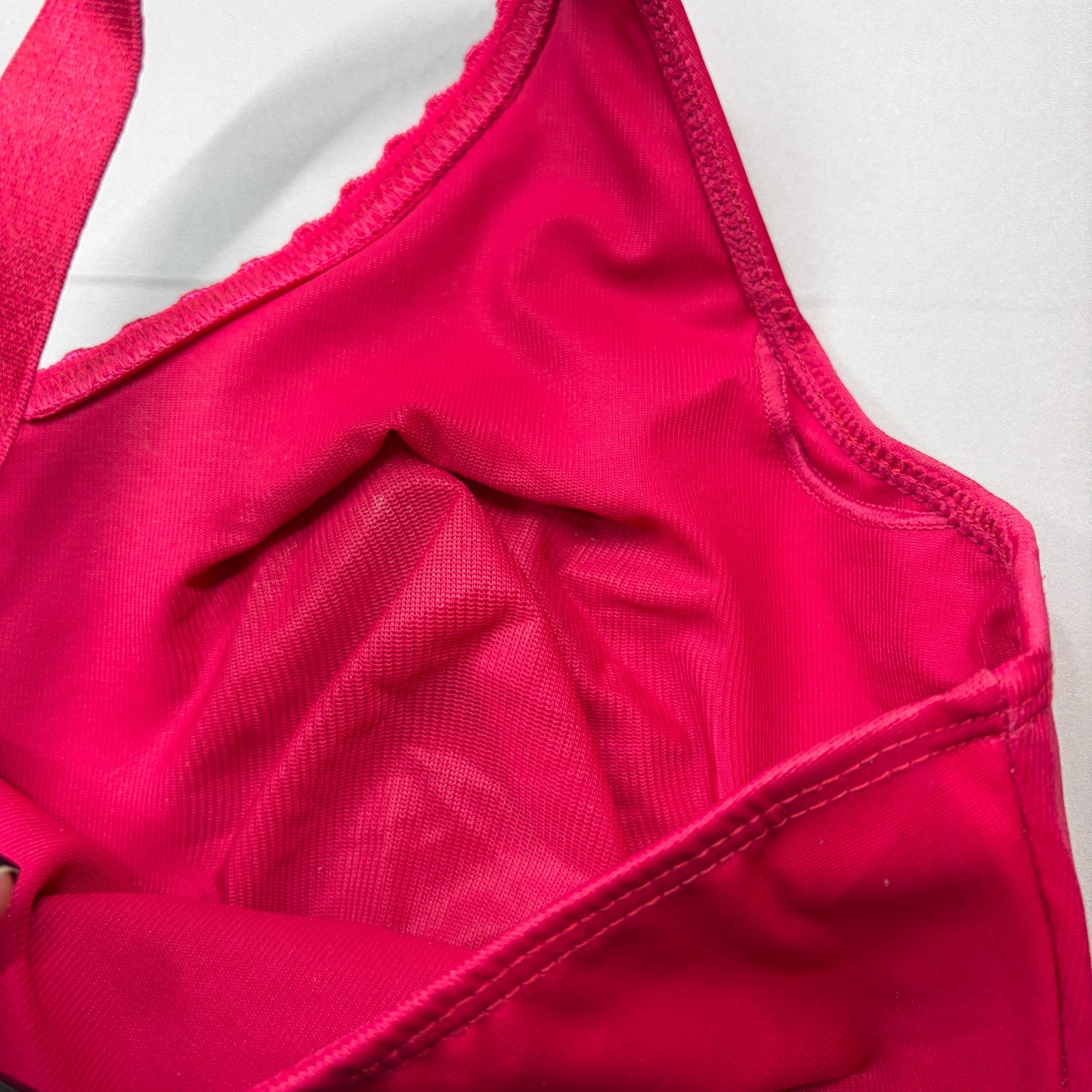 Ruby Ribbon Demiette Bra 36 Heritage 1868 Wireless Convertible Strap Pink/Red