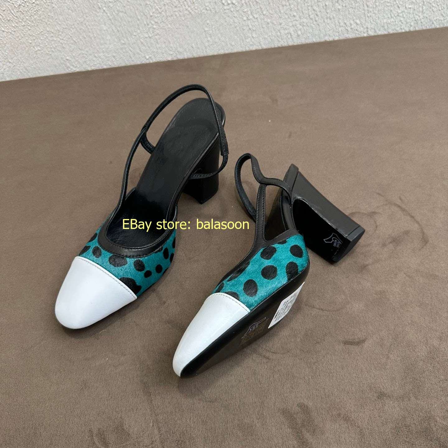 Spring Summer 2026 Genuine Leather Spliced Leopard Single Shoes Multi-Style35-43