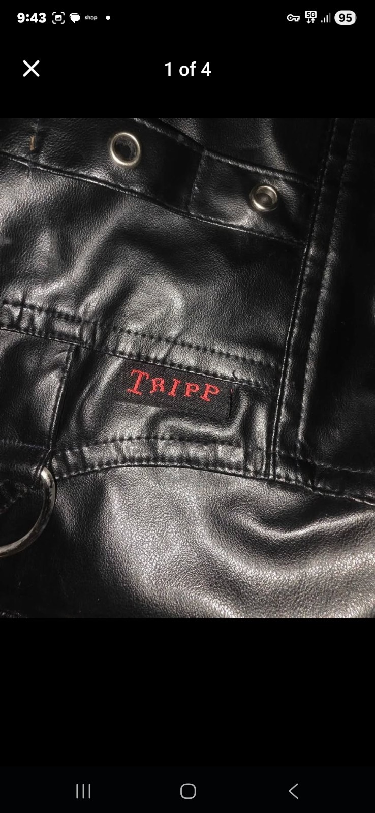90s Faux Leather Vintage Tripp Hellraiser Skirt Large Men’s