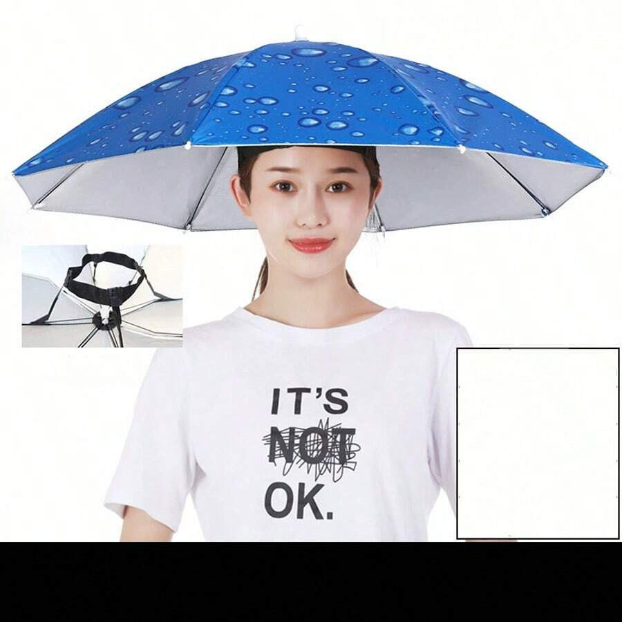 Umbrella Cap Suitable for Camping Fishing Elastic Headband UV Safe Umbrella Cap