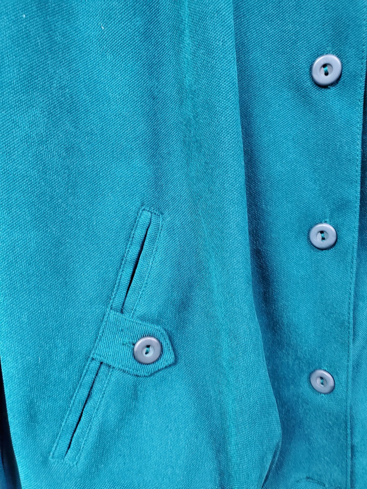 Adeline Alfred Dunner Shirt Size 10 Button Up Blue Teal Floral Polyester Spandex