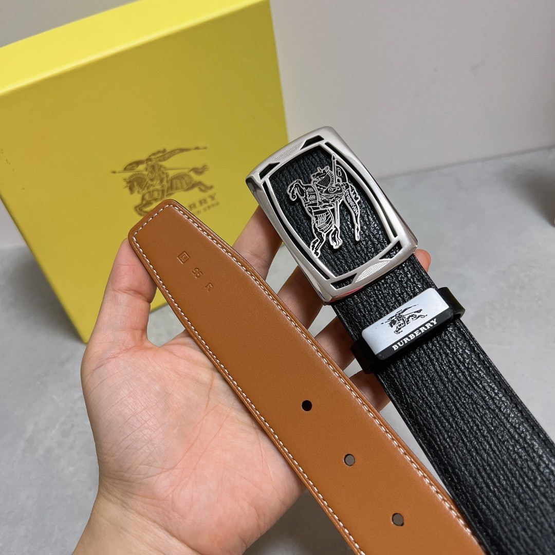Burberry Men’s Stylish Premium Cowhide Belt (Width: 3.8 cm, Length: 110 cm)