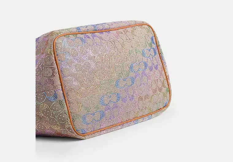 Coach Large Kisslock Frame Bag In Crystal Signature Jacquard | CCX15 | Brand New