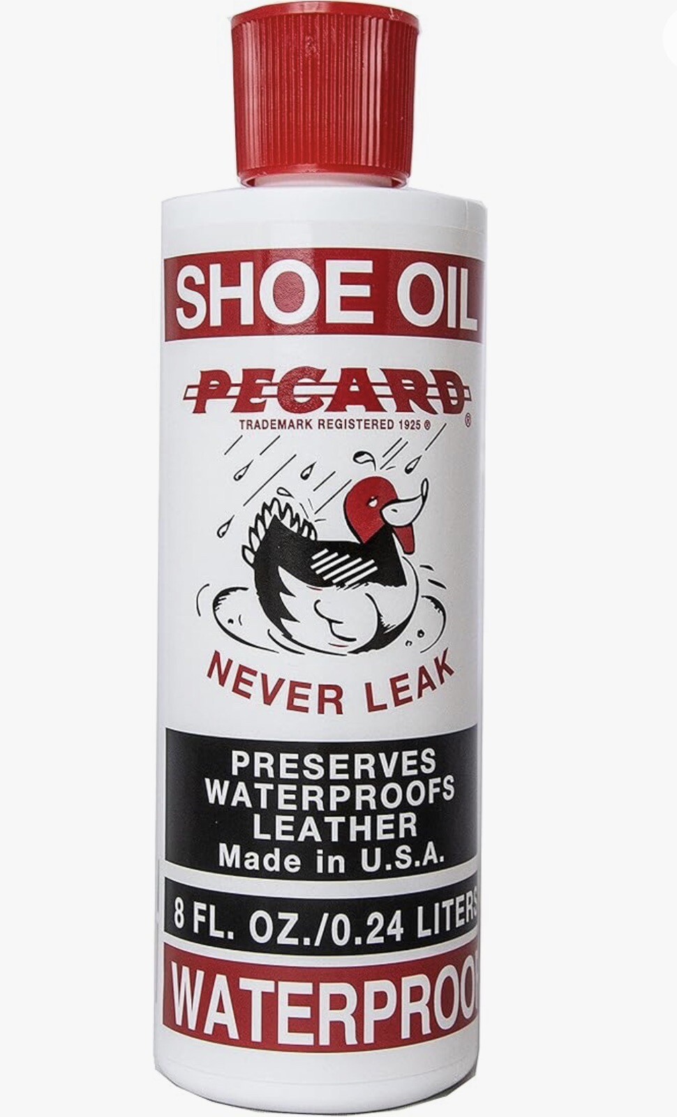 Pecard Leather Boot Shoe Oil 8oz Waterproof Golf