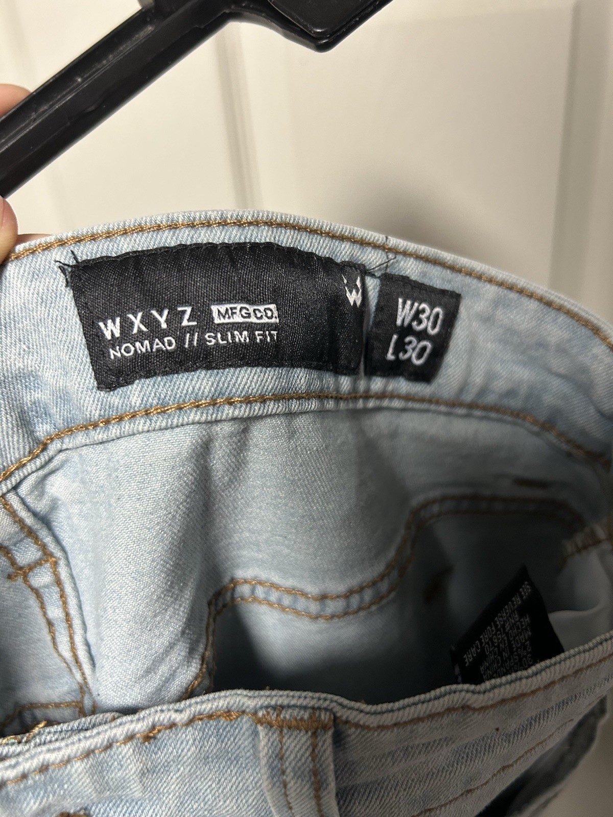Men’s WXYZ Light Wash Slim Fit Jeans 30×30 30W 30L