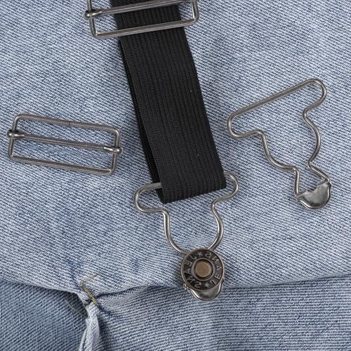 2Pairs Overall Buckles Replacement Adjustable Jean Overalls 3.8cm/1.5inch Black