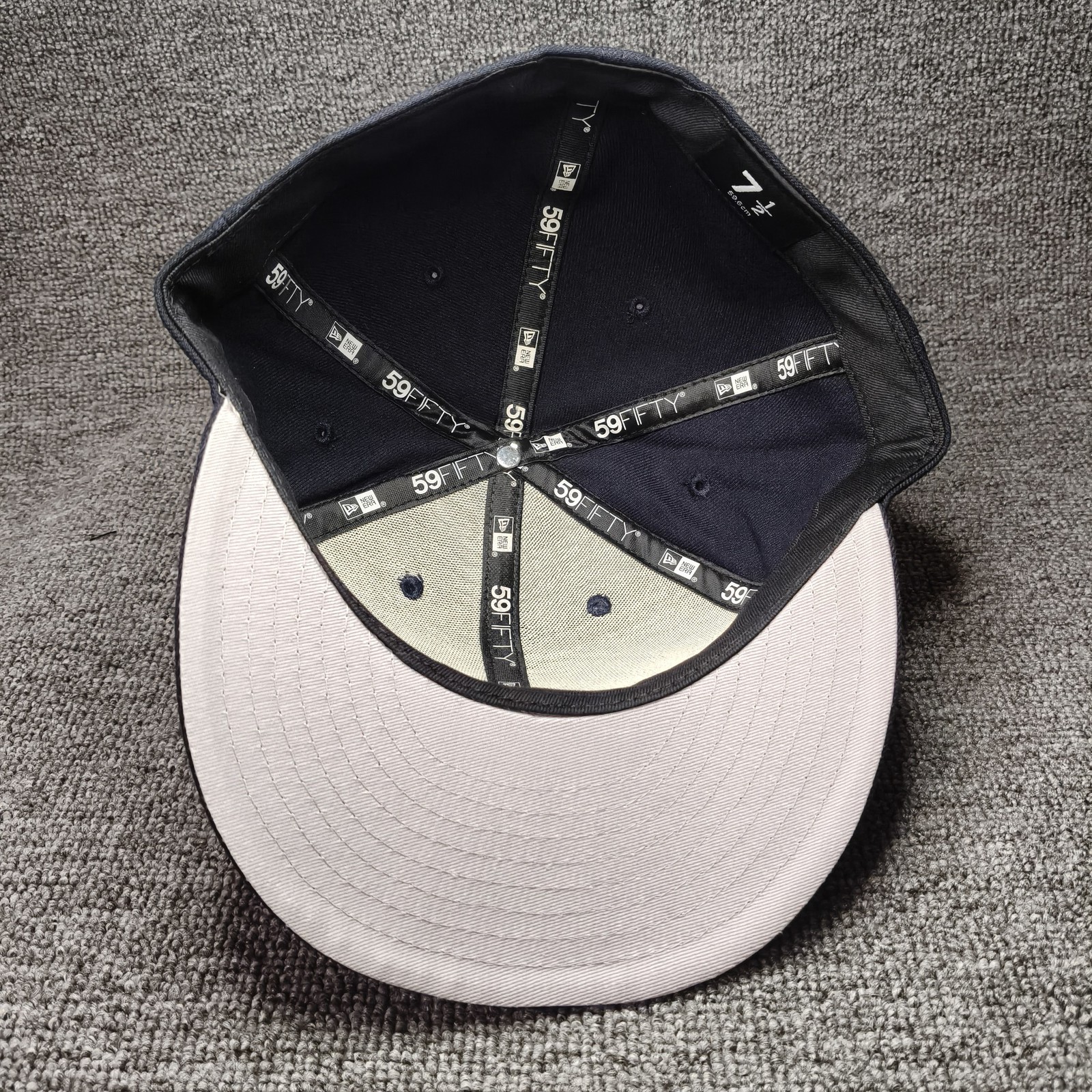 New Era Penn State 59FIFTY Fitted Flat Brim Navy 7 1 4 Hat