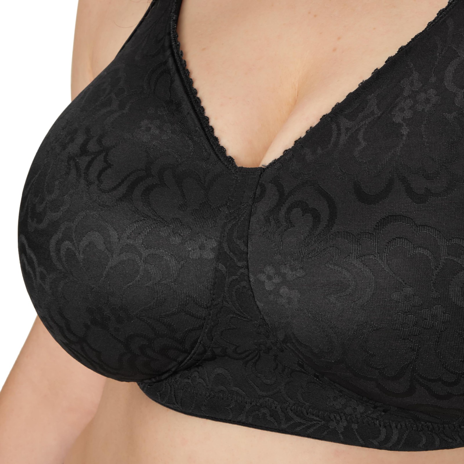 PLAYTEX Women’s 18-Hour Ultimate Lift Wireless Full Coverage Bra Black 36C