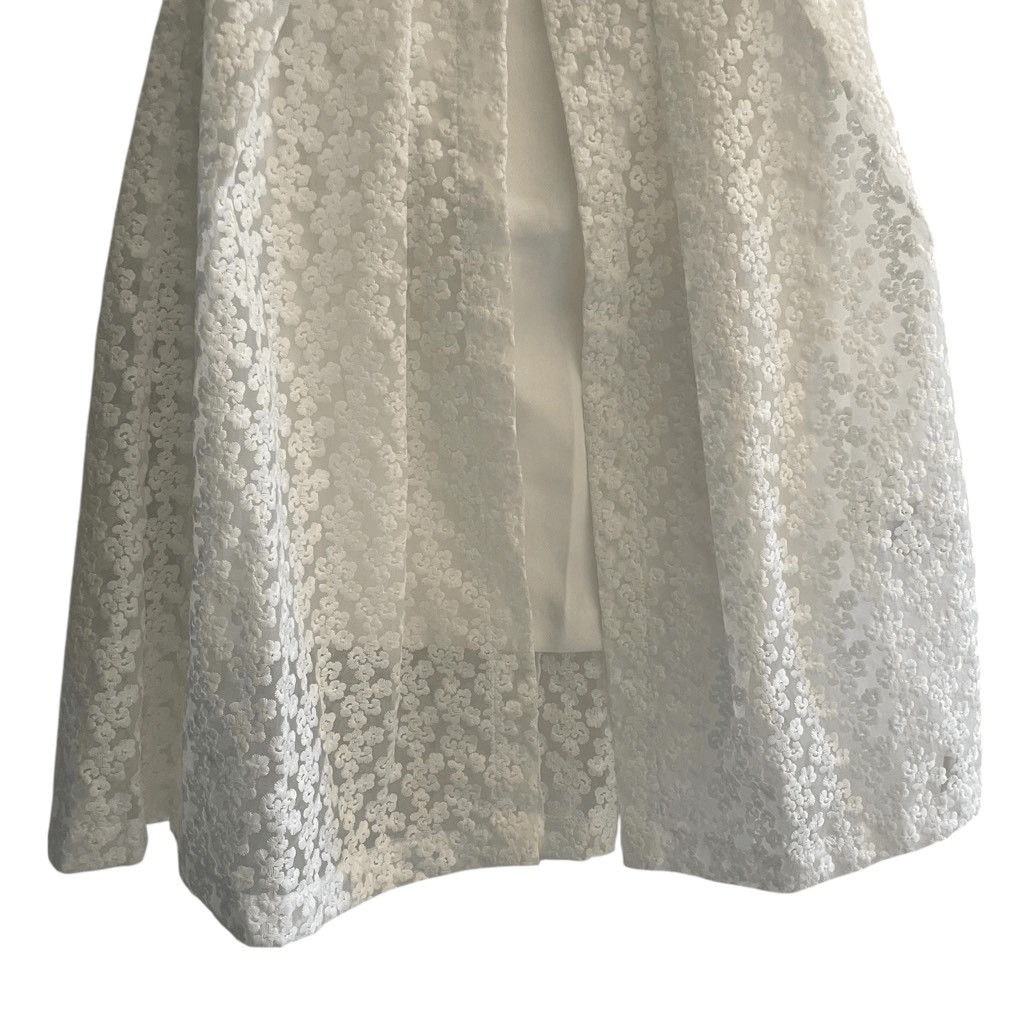 New Eva Mendes White Lace Strapless Mini Dress Women’s Size Medium Bride Bridal