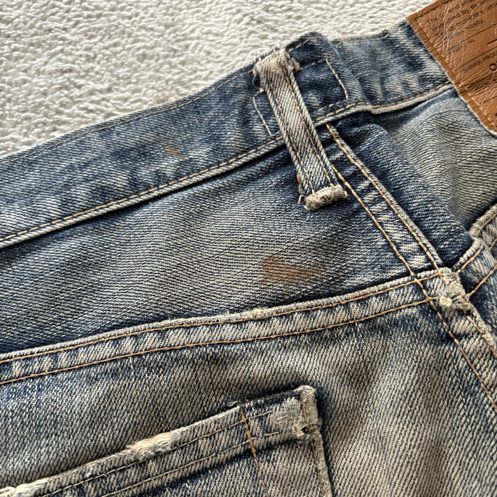 EDWIN 413XV Distressed Denim Jeans Men’s Size 29 Made in Japan Vintage Fade