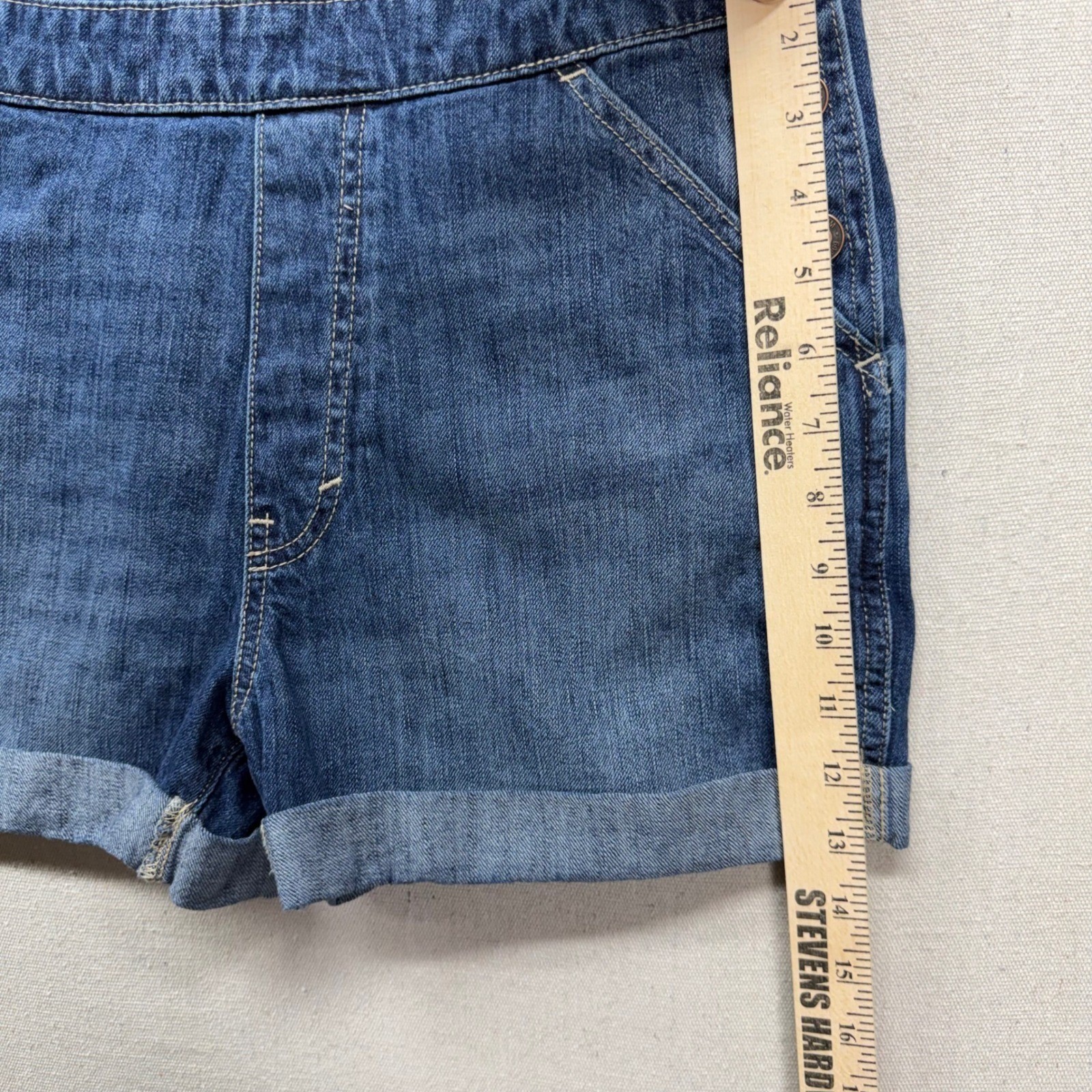 Gap Denim Short Overalls Shortalls Womens Small Medium Indigo Blue Jean Country