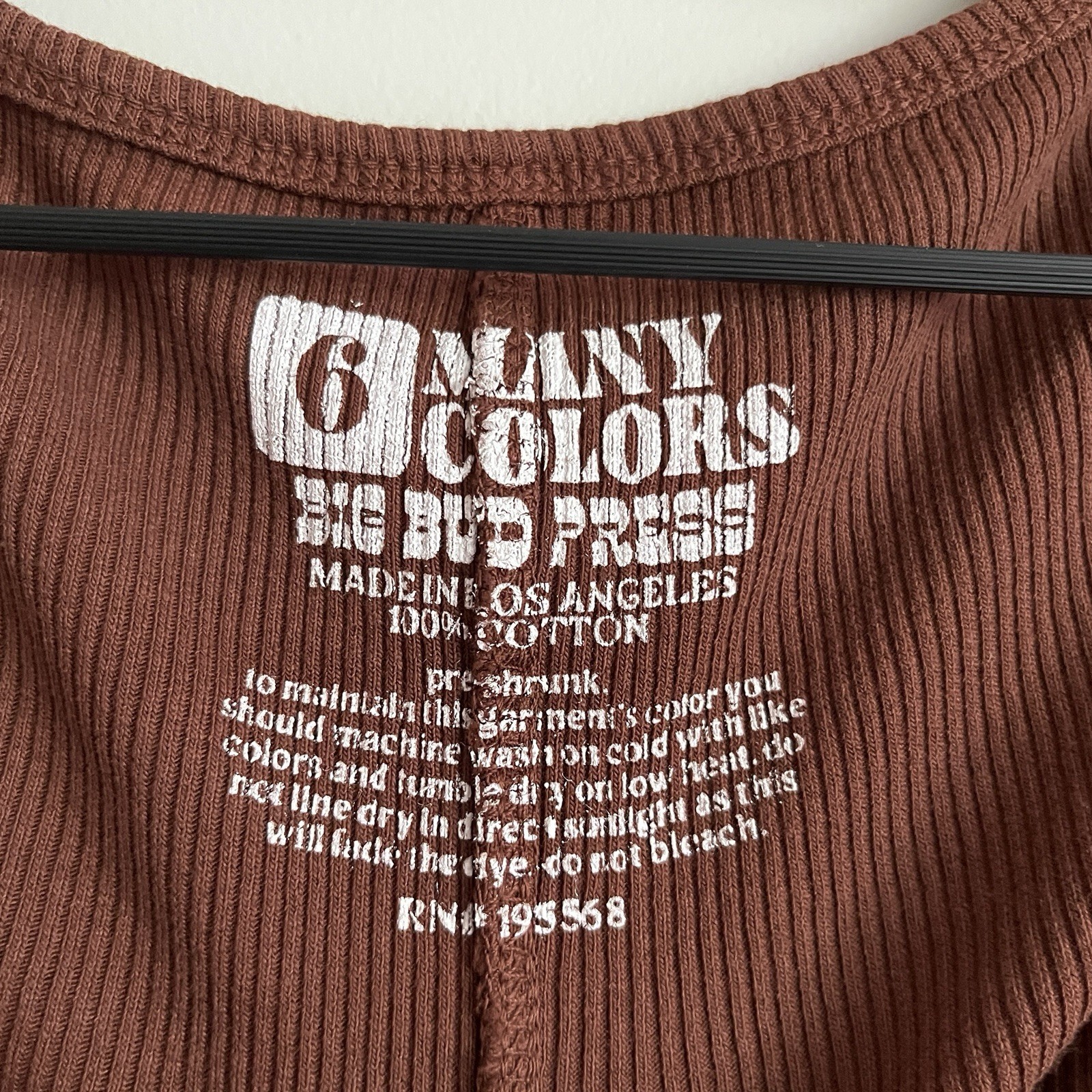 Big Bud Press Size 3X Wrap Top Many Colors Brown Ribbed 100% Cotton Long Sleeve