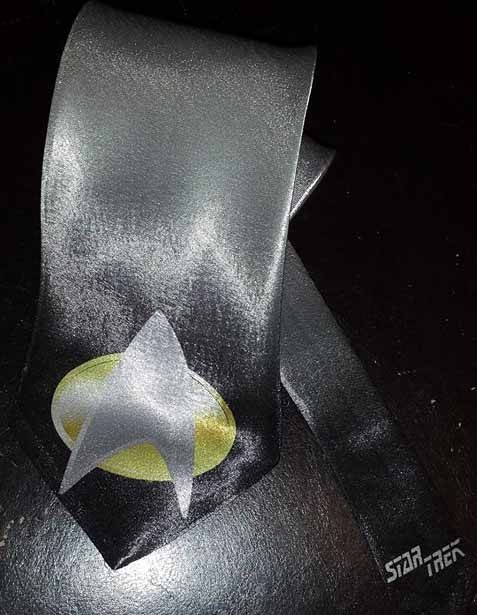 L@@K! Star Trek Silver Gray Necktie – The Next Generation