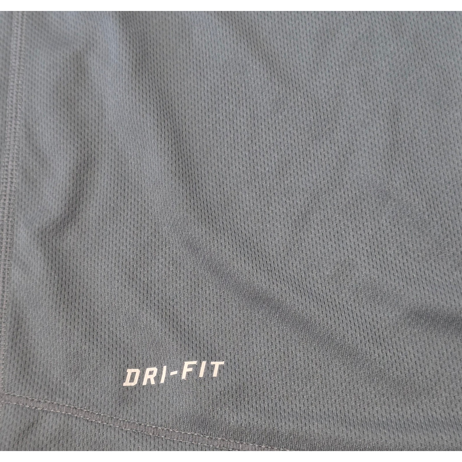 Nike Dri-FIT Training Shirt Womens XL Long Sleeve Charcoal Grey Orange Mesh Top