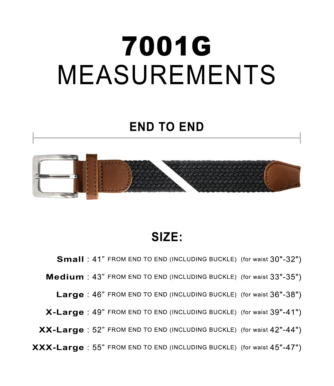 7001G Women’s Stretch Belt Braided Elastic Woven Canvas Fabric Belt 1-3/8″(35mm)