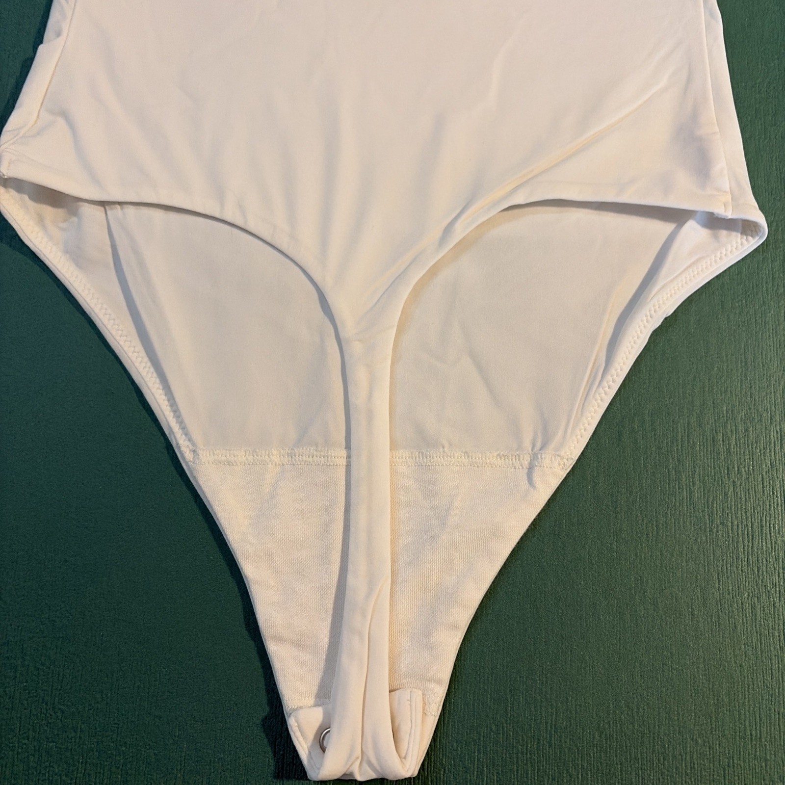 Auden Luxe Stretch Fully Lined Bodysuit in White – Medium