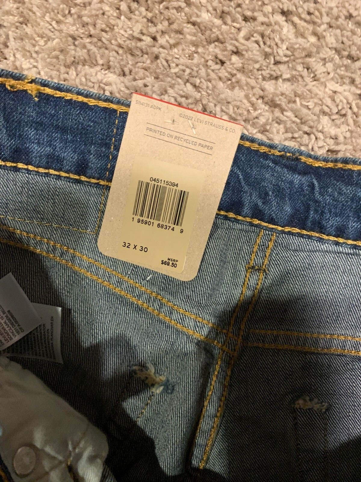 Levi’s 511 Slim Fit Jeans WStretch Blue Men’s Sizes NWT MSRP$69.50 511-5394