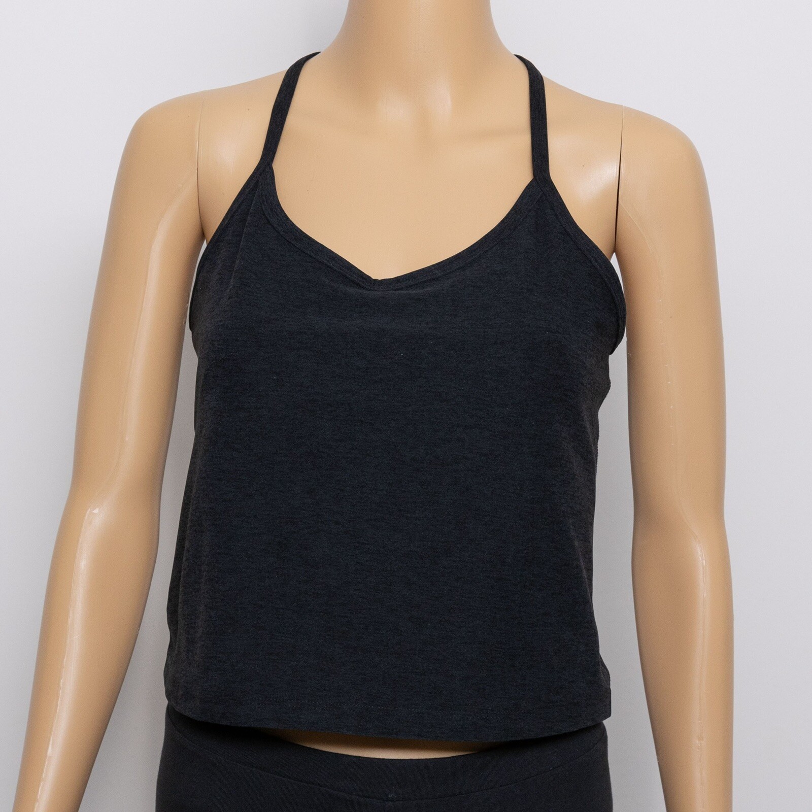 Beyond Yoga Space Dyed Slim Racerback Cropped Tank Black Plus Size 2X 3608
