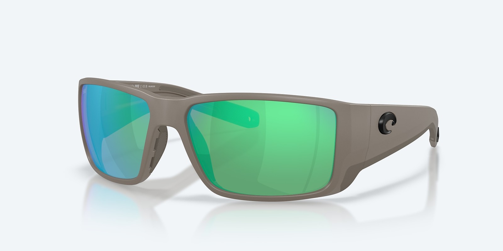 Costa Del Mar Blackfin Pro Matte Olive Shale/Green Mirror 580G Polar Sunglasses