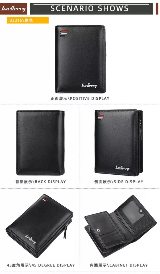 Mens RFID Blocking Leather Wallet Credit Card ID Holder Zipper Purse Waterproof