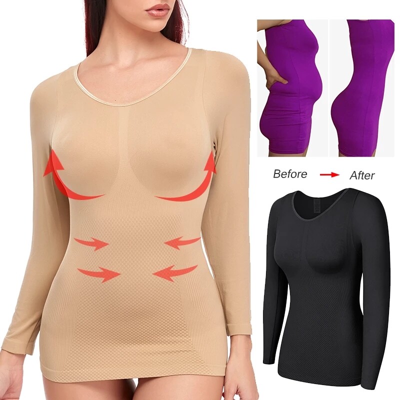 Women’s Long Sleeve Shirt Thermal Basic Compression Base Tops Undershirt Blouse