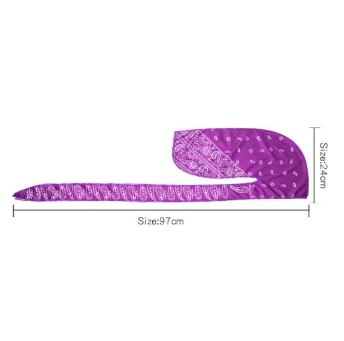 Bandanna Paisley Cotton Durag Unisex Wave Cap Hat Doo Rag Biker Smooth Head Wrap