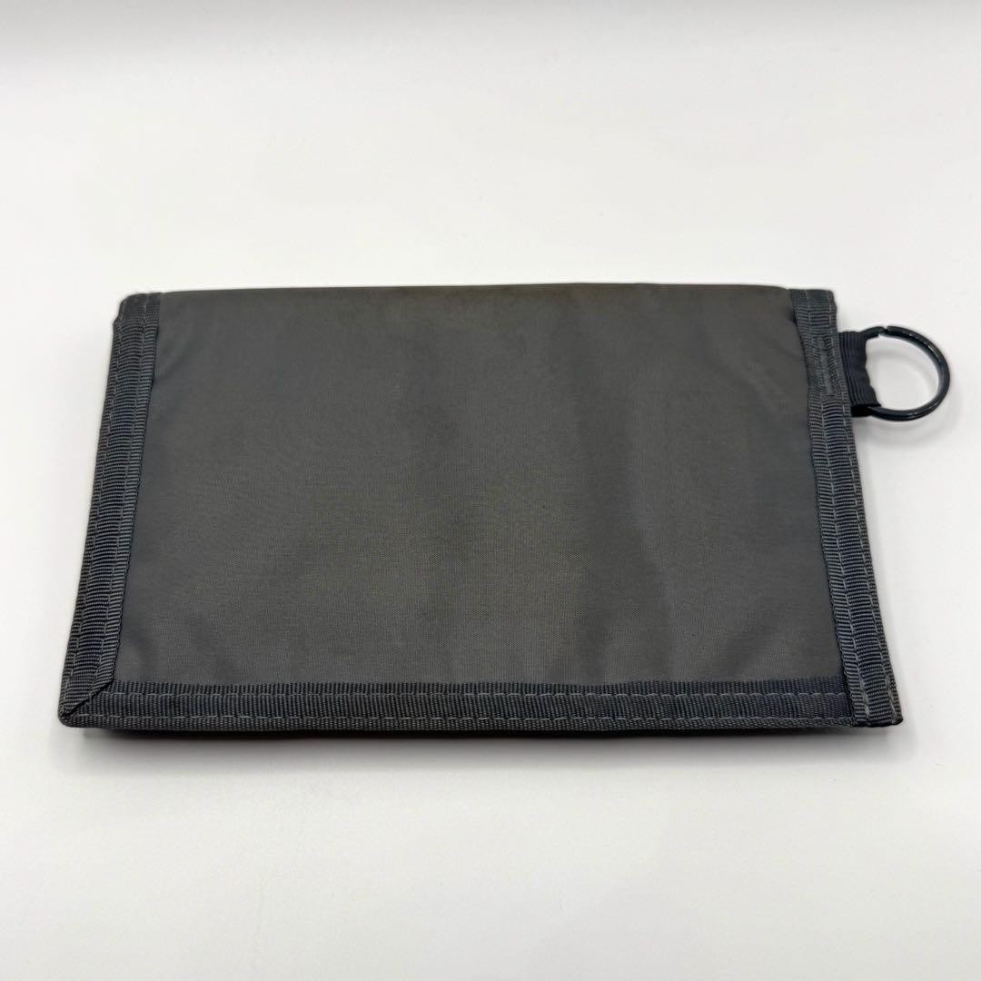 Porter Capsule Wallet Bifold Gray Nylon Compact Cash Card Holder Used