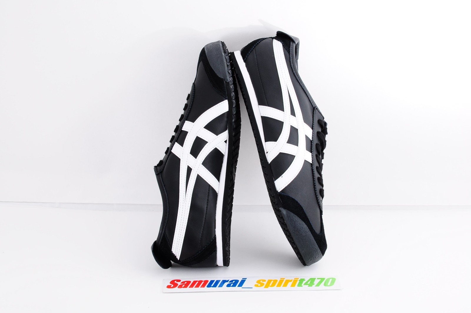 Onitsuka Tiger Genuine MEXICO 66 1183C102 BLACK /WHITE US Buyer No Import duties